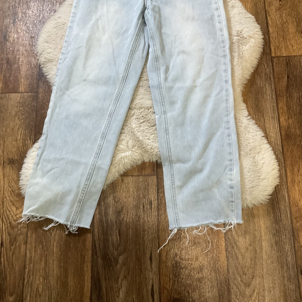 Petal & Pup Light Wash Asymmetrical Button Fly Denim Jeans Women's 0 Raw Hem‎ - Picture 2 of 10